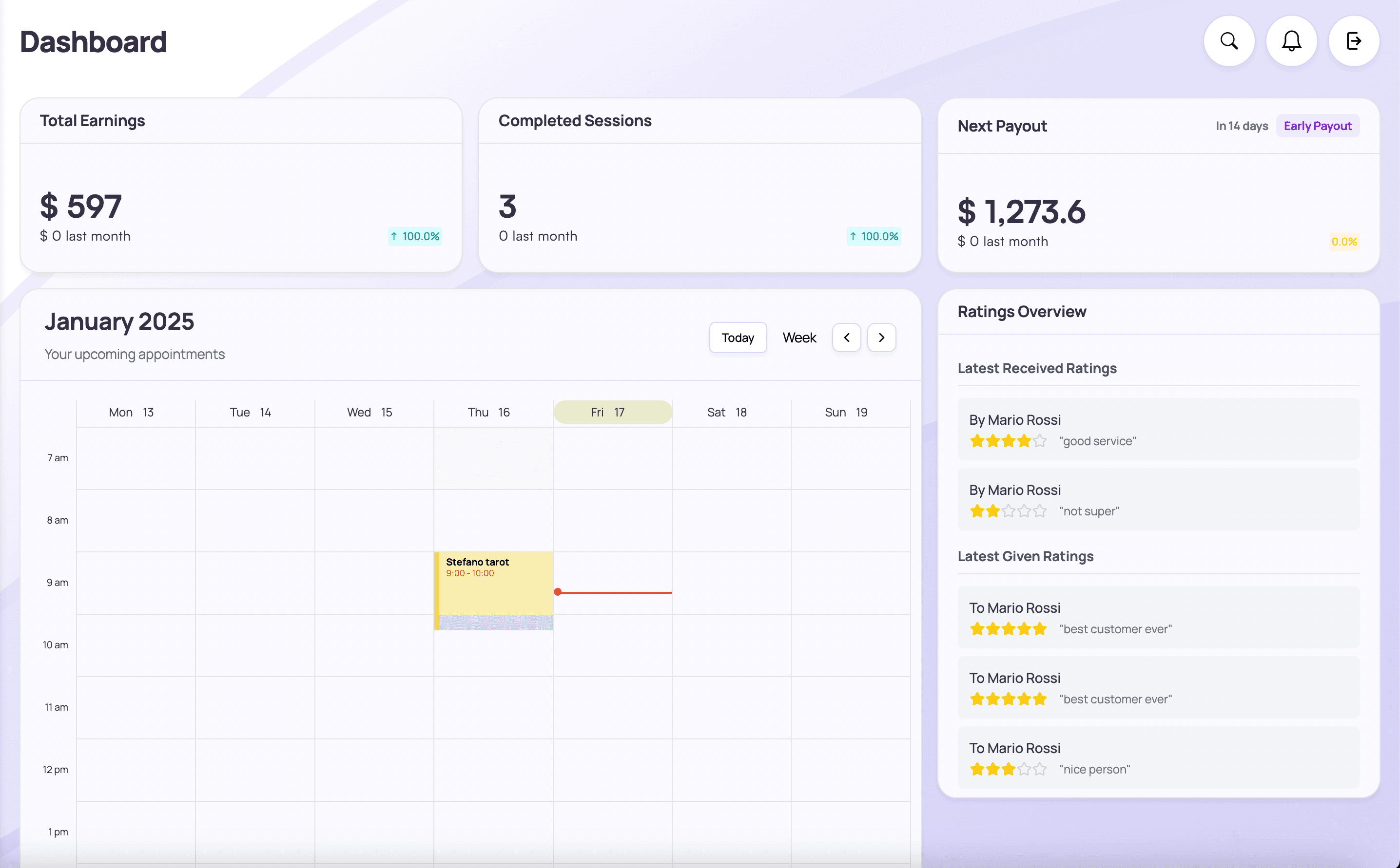 Dashboard preview